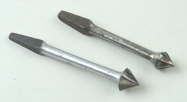 Two rose-pattern countersink bits Two rose-pattern countersink bits